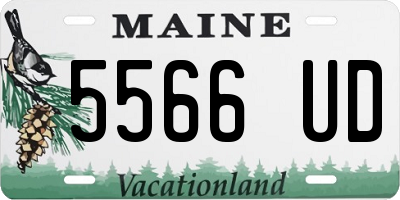 ME license plate 5566UD