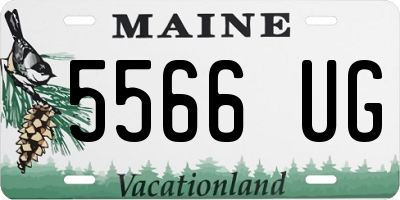ME license plate 5566UG