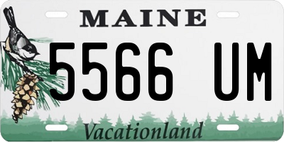 ME license plate 5566UM