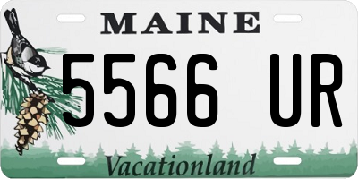 ME license plate 5566UR