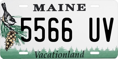 ME license plate 5566UV