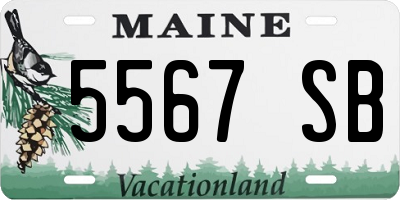 ME license plate 5567SB