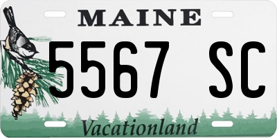 ME license plate 5567SC