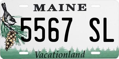 ME license plate 5567SL