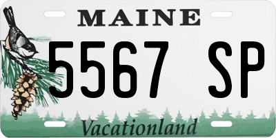 ME license plate 5567SP