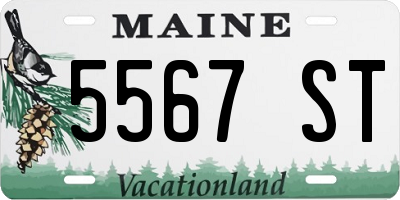 ME license plate 5567ST