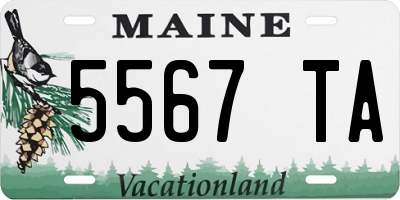 ME license plate 5567TA