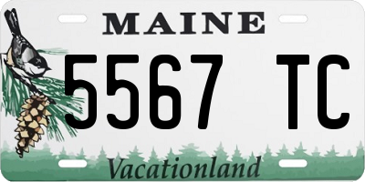 ME license plate 5567TC