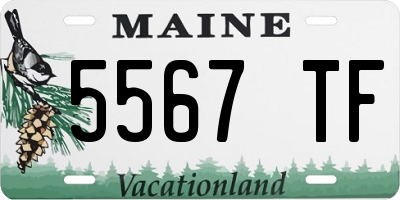ME license plate 5567TF