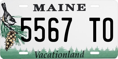 ME license plate 5567TO