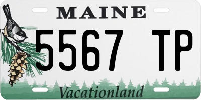 ME license plate 5567TP