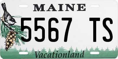 ME license plate 5567TS