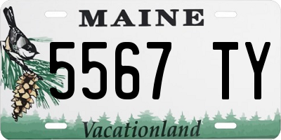 ME license plate 5567TY