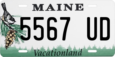 ME license plate 5567UD