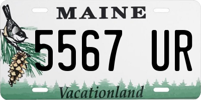 ME license plate 5567UR