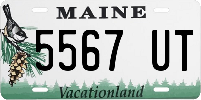 ME license plate 5567UT
