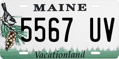 ME license plate 5567UV