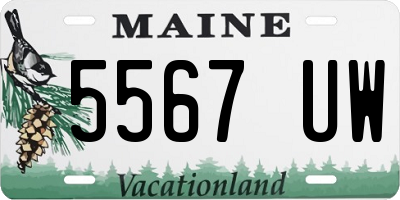 ME license plate 5567UW