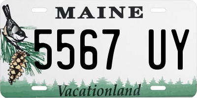 ME license plate 5567UY