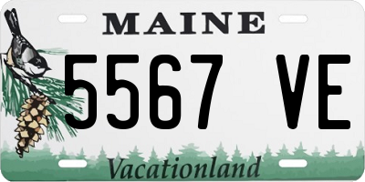 ME license plate 5567VE