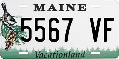 ME license plate 5567VF