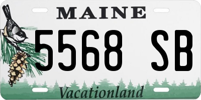 ME license plate 5568SB