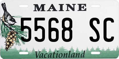 ME license plate 5568SC