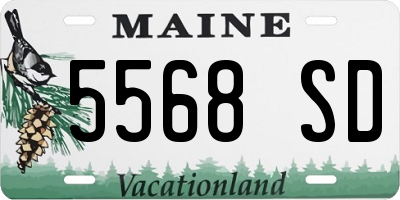 ME license plate 5568SD