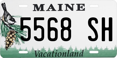 ME license plate 5568SH