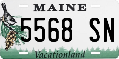 ME license plate 5568SN