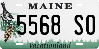ME license plate 5568SO