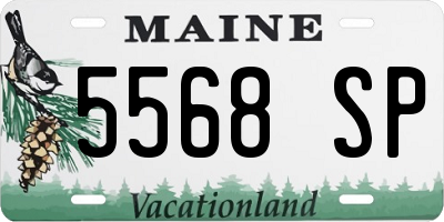ME license plate 5568SP