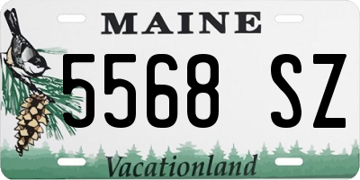 ME license plate 5568SZ