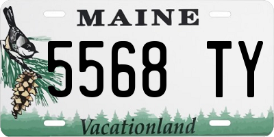 ME license plate 5568TY