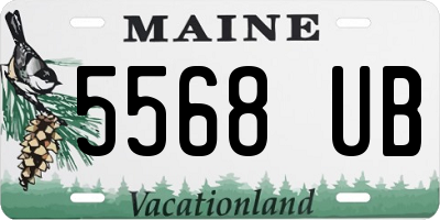ME license plate 5568UB