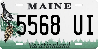 ME license plate 5568UI