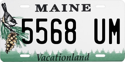 ME license plate 5568UM