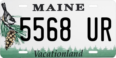 ME license plate 5568UR