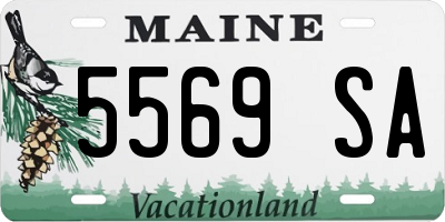 ME license plate 5569SA