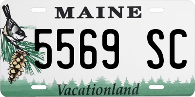 ME license plate 5569SC