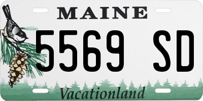 ME license plate 5569SD