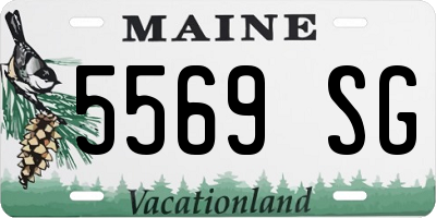 ME license plate 5569SG
