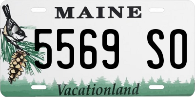 ME license plate 5569SO