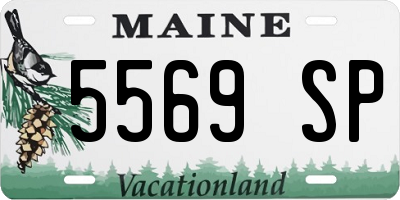 ME license plate 5569SP