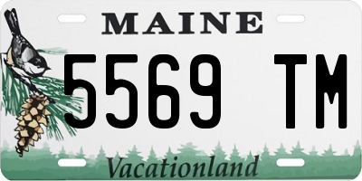 ME license plate 5569TM