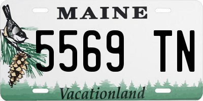ME license plate 5569TN
