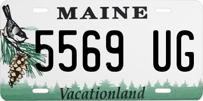ME license plate 5569UG