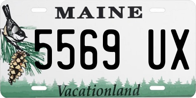 ME license plate 5569UX