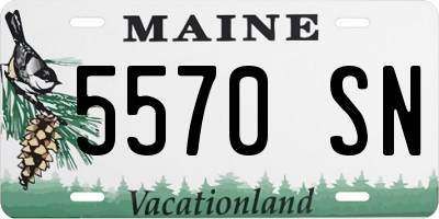 ME license plate 5570SN