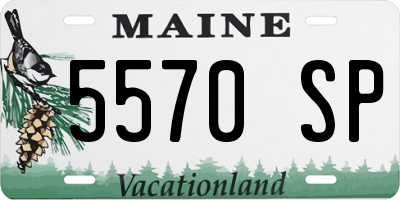 ME license plate 5570SP